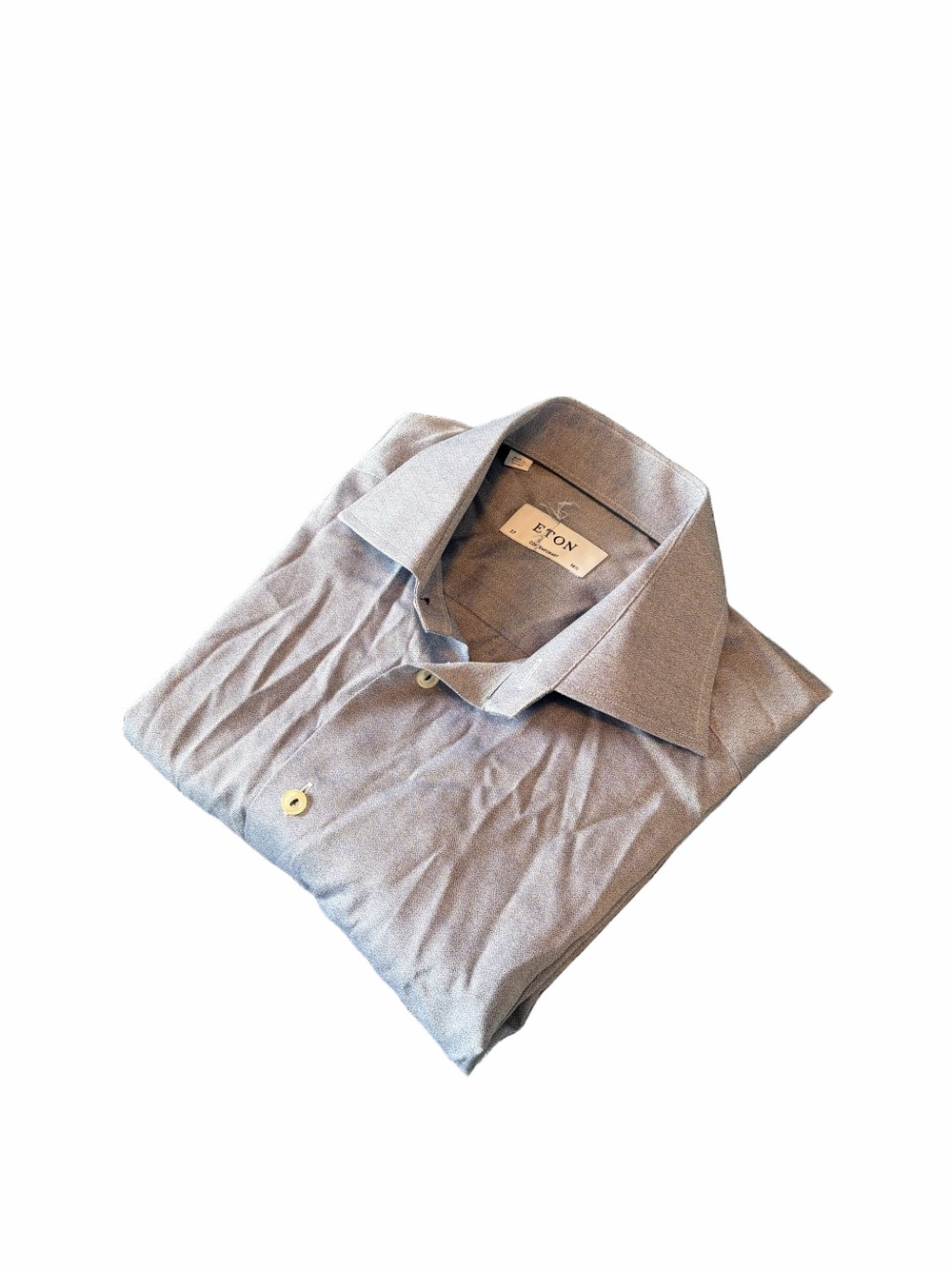 Eton Men's Light Blue Dress Shirt - Classic Spread Collar Neck 14 1/2